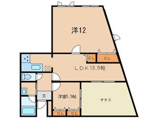 夙川アネックス２の物件間取画像